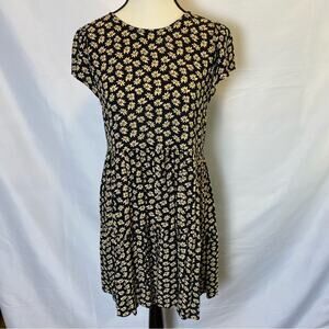 American Eagle Daisy Floral Baby Doll Swing Dress Women’s Medium Open Back